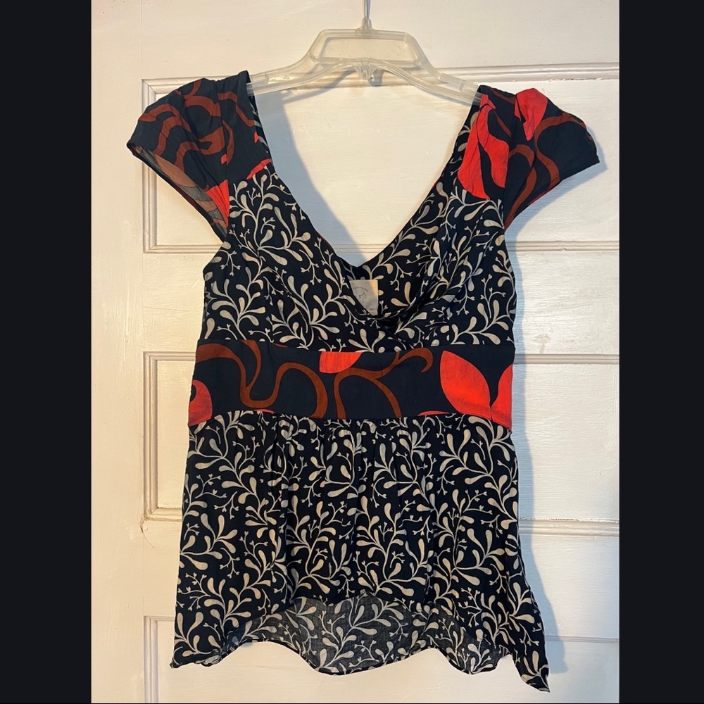 Y2K Anthropologie Shortsleeve Blouse